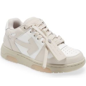 OFF-WHITE “pit-office arrow calfskin sneakers” SZ 8